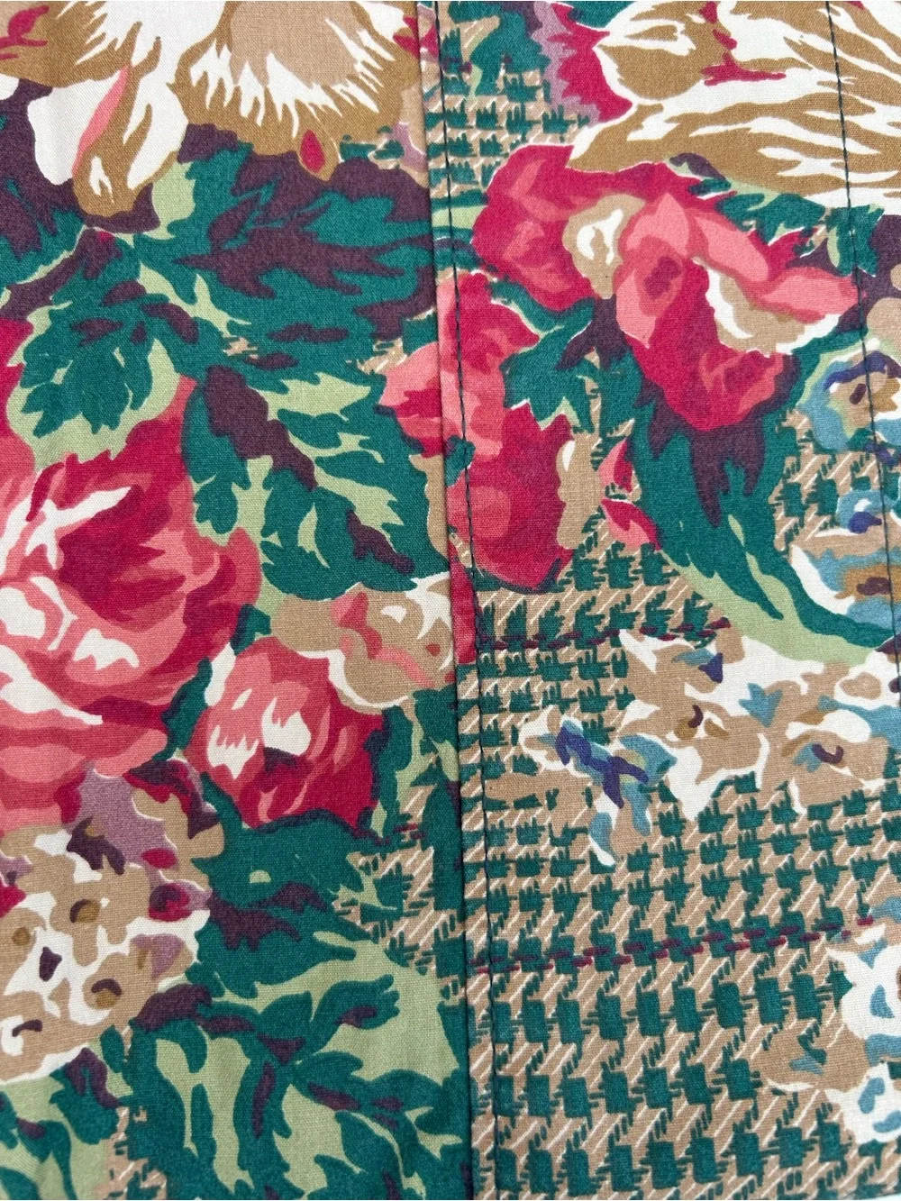 Vintage Ralph Lauren Catherine Red Green Floral Window Valances Lot of Two 17x79